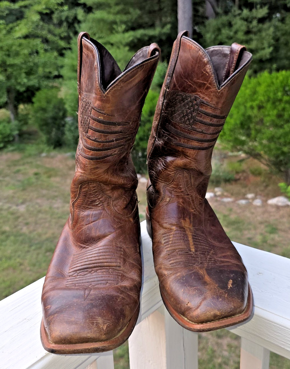 Ariat Circuit Patriot USA Flag Cowboy Boots 11.5D Western Ranch Cowboycore